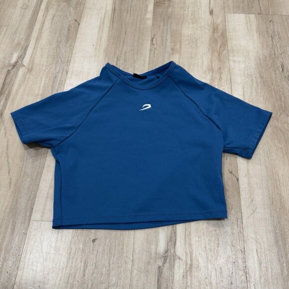 Women’s Boxraw TRAINING SHORT SLEEVE CROP TOP Size Xsmall Xs Blue - Picture 2 of 8